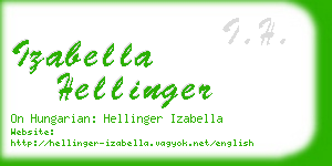 izabella hellinger business card